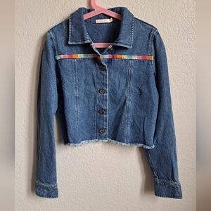 Le Lis Petit Girls Denim Button Front Jacket Size 12